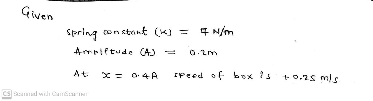 Physics homework question answer, step 1, image 1